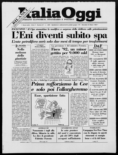 Italia oggi : quotidiano di economia finanza e politica